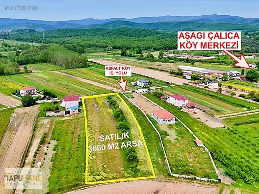 TAPUHANEDEN AŞAĞI ÇALICADA SATILIK ARSA